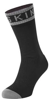 SealSkinz Wasserdicht Warm Wetter Mid Länge Socke Hydrostop schwarz grau