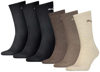 Puma Sportsocken 6er Pack Schwarz braun