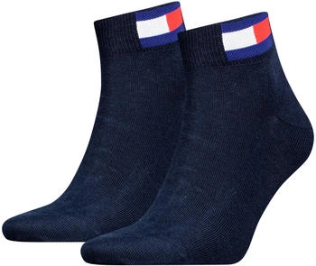 Tommy Hilfiger Flag Quarter Socken 002 dunkelblau