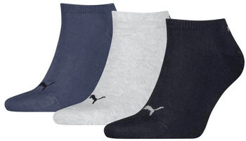 Puma Socken Stretch-Sneaker Plain 3P bunt berlinerblau hellgrau