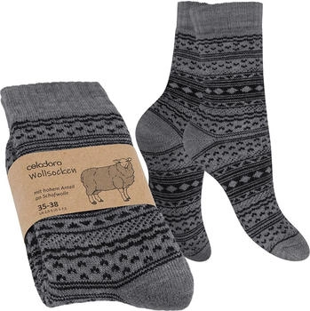 celodoro Frottee-Wollsocken Muster