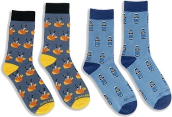 Bavarian Caps Schmankerl 2er Pack Socken grau blau