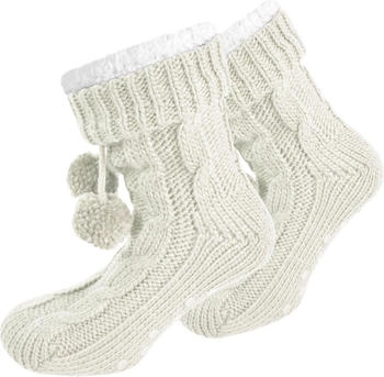 Normani Damen Socken weiß wollweiß