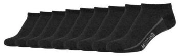 MUSTANG Sneakersocken 9er Pack schwarz black