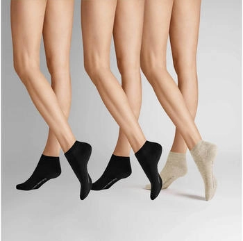Hudson Unisex Sneakersocken 3er Pack Easy Komfortbund kurze Socken