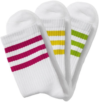 Lascana Socken gelb grün dunkelrot weiß