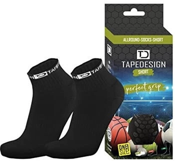 TAPEDESIGN Gripsock Short Socken schwarz