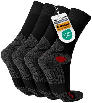 celodoro Trekkingsocken Funktionssocken Frotteesohle Unisex 4er Pack