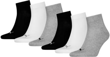 Puma Socken UNISEX QUARTER PLAIN 3P 701230337 grau weiß schwarz
