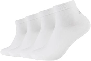 Joop! Kurzsocken premium essentials 4-Paar Logoschriftzug weiss