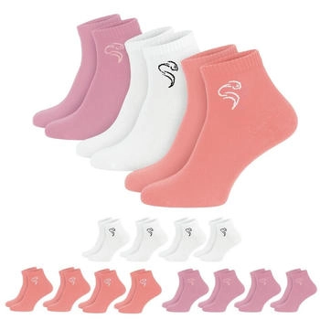 Black Snake Quarter Sneaker Socken Paar weiß rosa aprikose