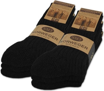 sockenkauf24 Norweger Socken schwarz grau