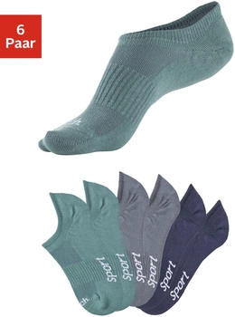 Bench Sneakersocken 6-Paar 2x dunkel mint marine grau