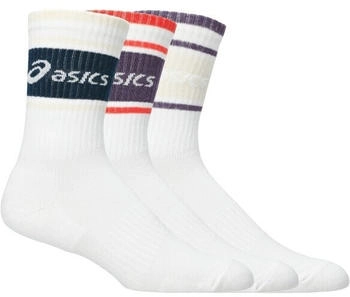 Asics Pack Logo Crew Socke brilliant-weiß mehrfarbig 3033B879