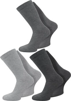 Normani Diabetikersocken Paar ohne einschneidendes Bündchen hellgrau mittelgrau dunkelgrau
