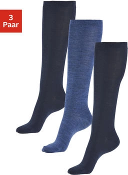 Bench Kniestr&uuml;mpfe 3er-Pack marine jeans