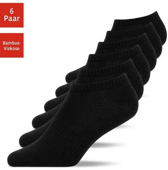 Snocks Bambus Sneaker Socken schwarz