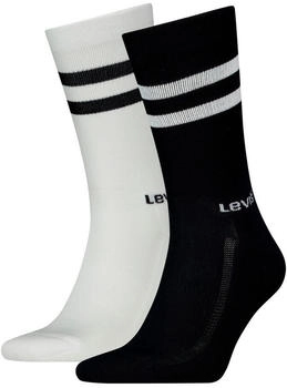Levi's 2P Regular Cut Stripe Socks schwarz weiß