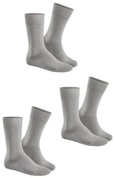 Hudson Socken Simply 3-Pack silber 0502