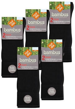 Nur Die Freizeitsocken Komfortbund Viskose schwarz
