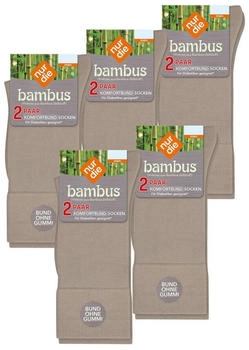 Nur Die Komfortbund Socken beige grau