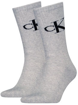 Calvin Klein CKJ MEN SOCK 2P MONOGRAM Socken light grey melange