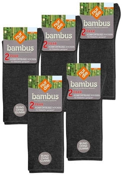 Nur Die Komfortbund Socken Viskose anthrazitmel
