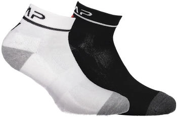 CMP Running Sock Cotton Bipack bianco nero