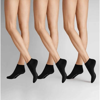 Hudson Sneaker Socken Easy 3-Pack 0005 schwarz