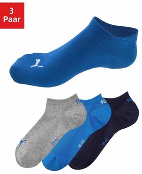 Puma Sneakersocken 3-Paar royalblau grau-meliert marine