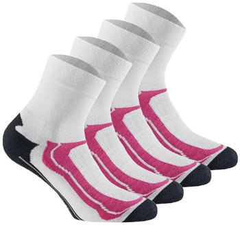 Rohner Socken Basic Quarter Sport weiß rosa