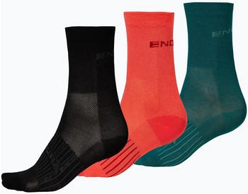 Endura Coolmax Race pack Socken schwarz