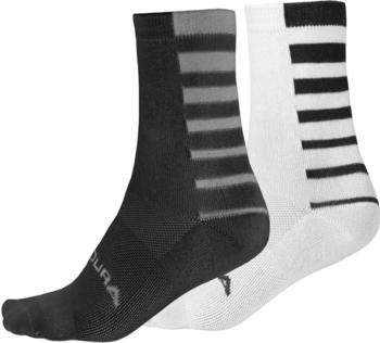 Endura Coolmax Stripe Socken doppelpack schwarz