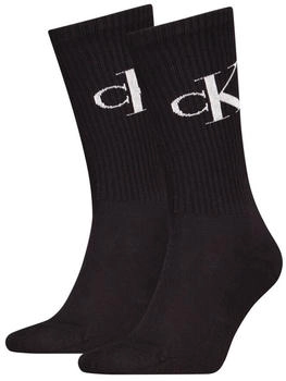 Calvin Klein CKJ MEN SOCK 2P MONOGRAM Socken Paar schwarz
