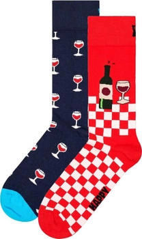 Happy Socks Socken knallrot blau 2er-Pack
