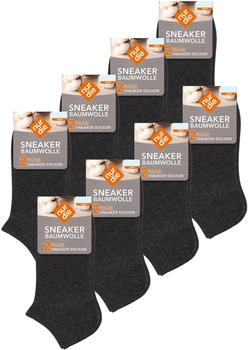 Nur Die Sneakersocken Baumwolle Basic anthrazitmelange