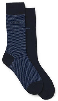 Hugo Boss Socken Minipattern CC Schriftzug dunkelblau
