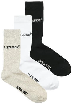 Jack & Jones JACSOHO TENNIS SOCKS PACK NOOS schwarz weiß-hellgrau meliert