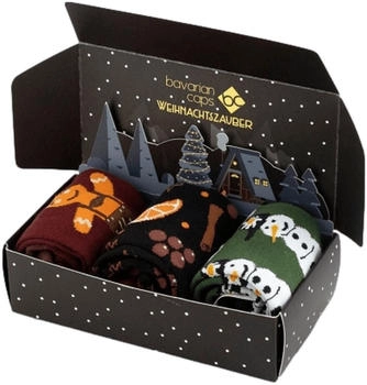 Bavarian Caps Funktionssocken 3er Sockenbox Weihnachtszauber
