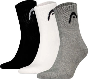 Head Sportsocken grau schwarz weiß