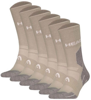 Head Sportsocken taupe graumeliert weiß