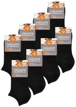 Nur Die Sneakersocken Baumwolle Basic schwarz