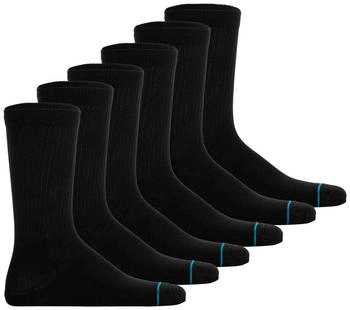 Stance Kurzsocken Baumwollmischung 6er Pack schwarz