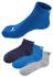 Puma Kurzsocken 3er-Pack atmungsaktiv marine grau-meliert mittelblau