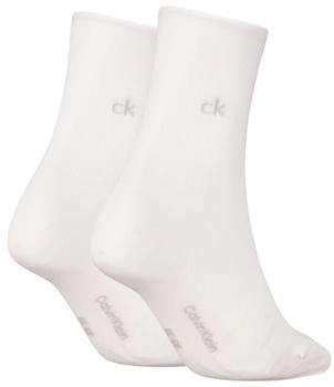 Calvin Klein CK WOMEN SHORT SOCK 2P ROLL TOP Paar weiß