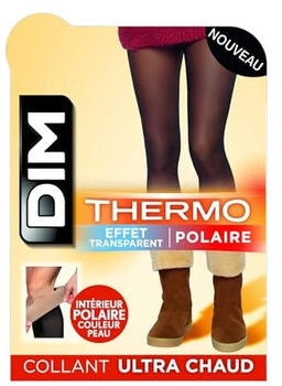 Dim Strumpfhose Thermo Ultra Warm Fleece schwarz