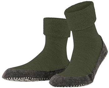 Falke Cosyshoe M Hp Wolle Rutschhemmende Noppen Stoppersocken gr&uuml;n dark moss 7617