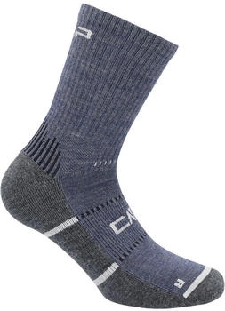 CMP Trekking Sock Merinos Wandersocken blau bluestone