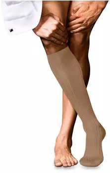 Falke Kniestr&uuml;mpfe No Finest Cashmere camel 5264