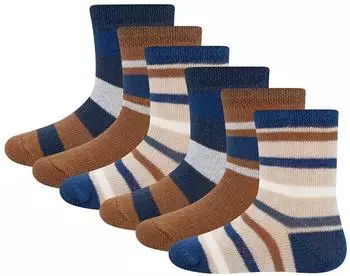 Ewers Socken 6er Pack Ringel braun schwarz